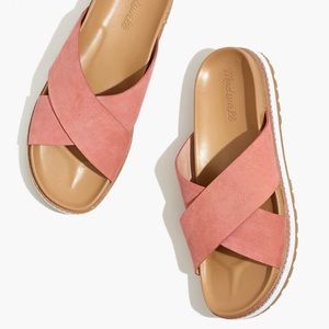 NWOT Madewell Dayna Lugsole Nubuck Leather Slide Sandals